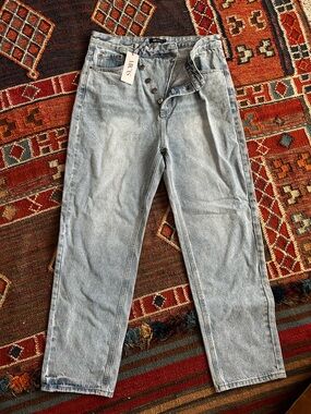 Womens Light Blue Straight Jeans by Micas